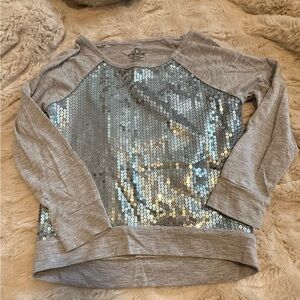 Sequin Gray Kids Top